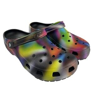 Crocs Men's Classic Solarized Clogs Slip-On Sandal Shoes Black Size 10 Womens 12